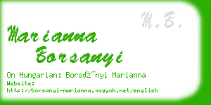 marianna borsanyi business card